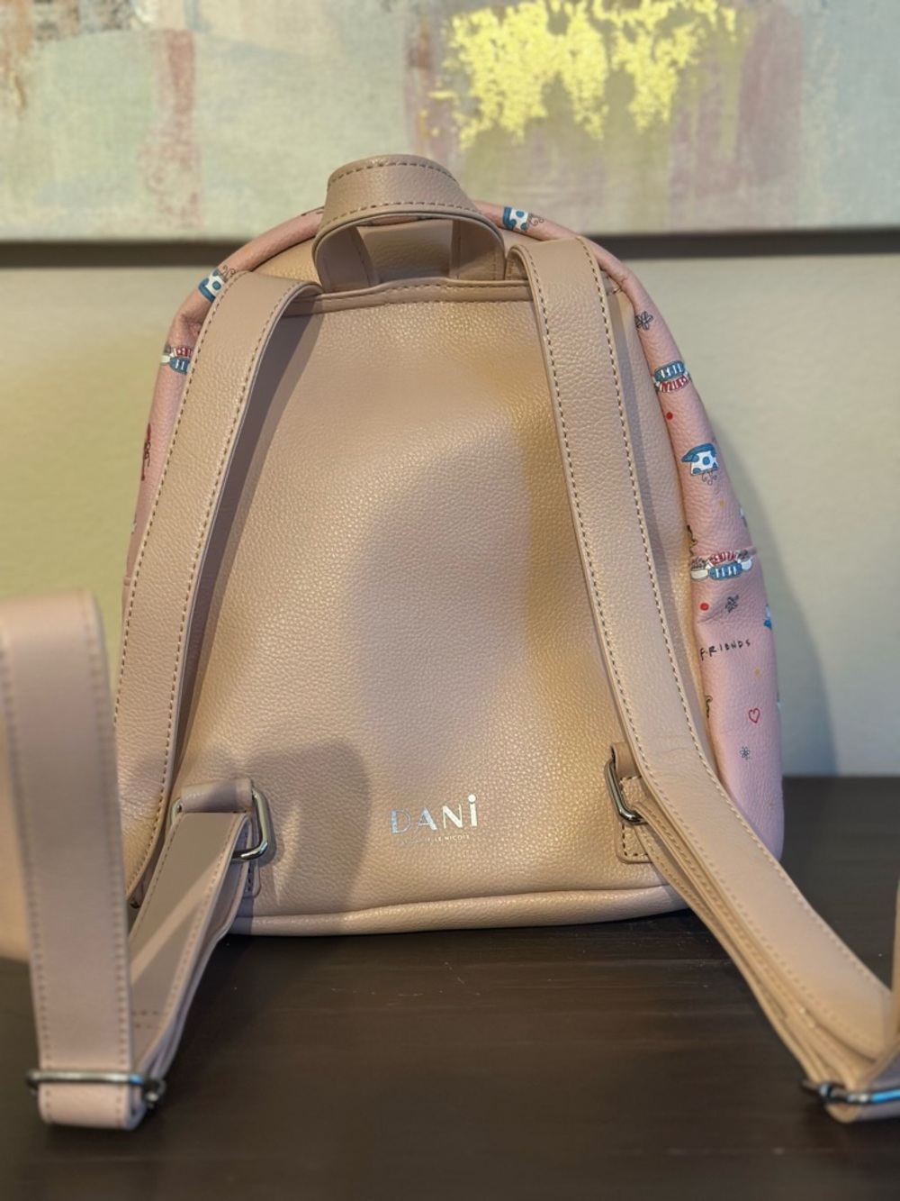 FRIENDS Pink Patterned Mini Backpack - Picture 4 of 6
